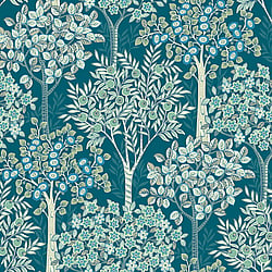 Galerie Wallcoverings Product Code TJ40312 - Mulberry Tree Wallpaper Collection - Teal Colours - Grove Design
