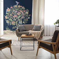 Galerie Wallcoverings Product Code TJ41402M - Mulberry Tree Wallpaper Collection - Blue Colours - Derby Mural Design