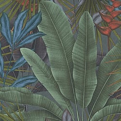 Galerie Wallcoverings Product Code WH30113 - Welcome Home Wallpaper Collection - Purple Lilac Colours - Tropical Leaves Design